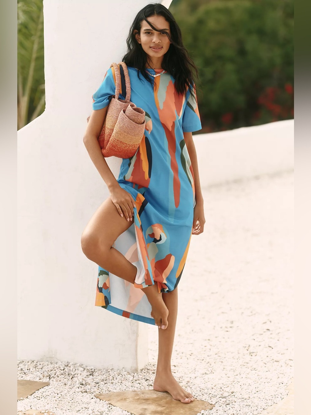 Farm Rio x Anthropologie Printed
T-Shirt Maxi Dress